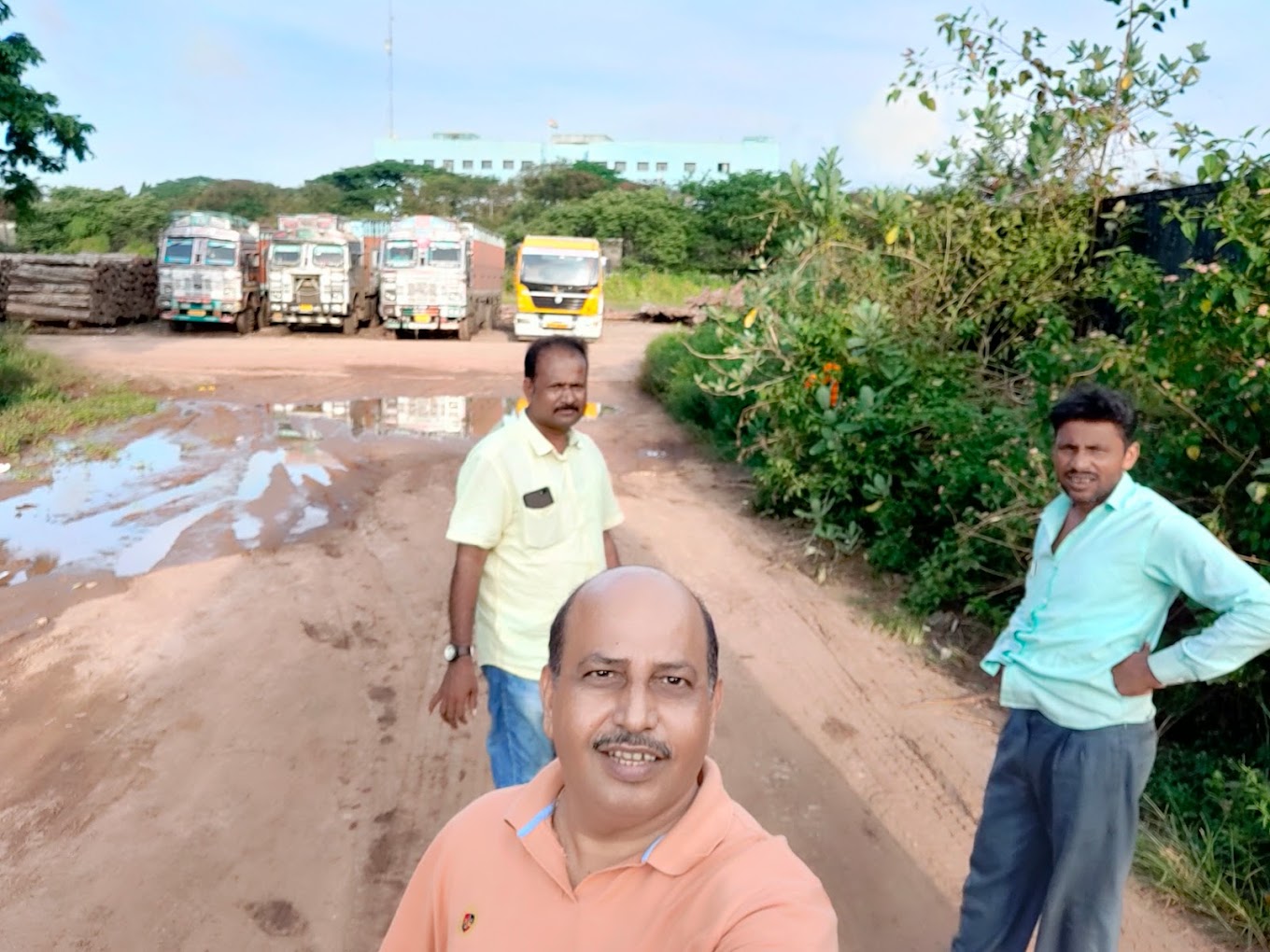 Lorry parking yard